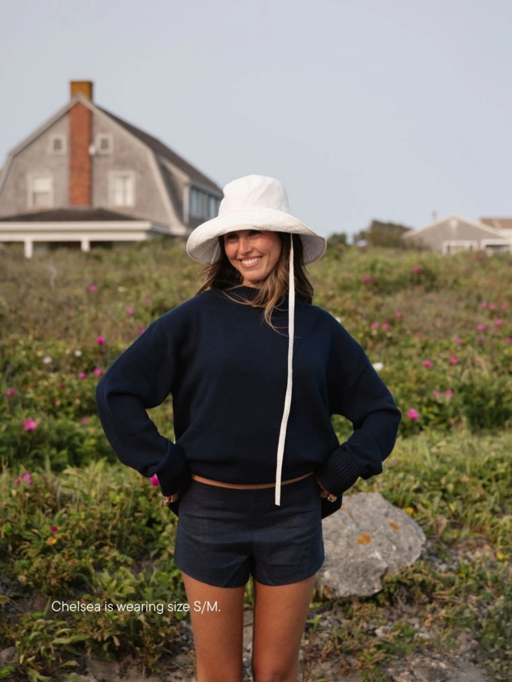 Parke wool/cashmere oversized navy blue sweater xs